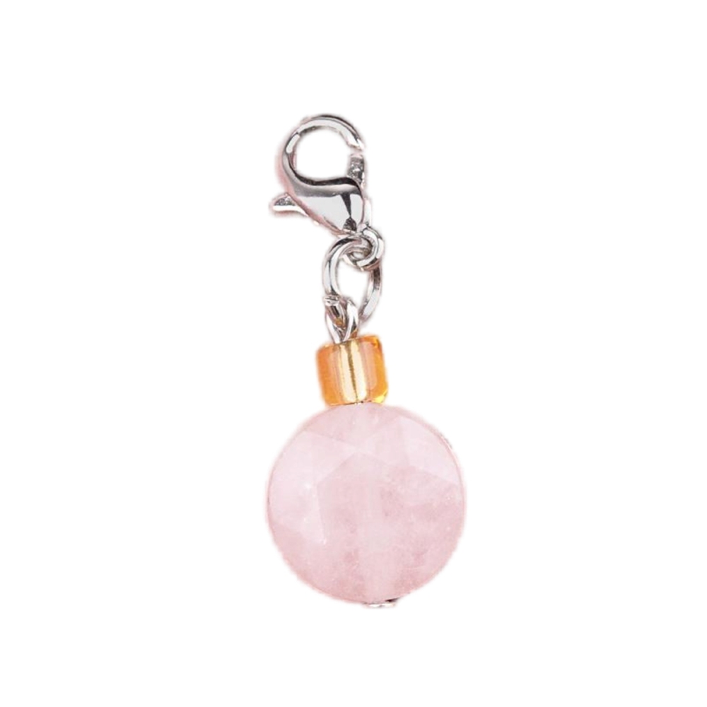 10MM Faceted Disc Beads Lobster Clasp Stone Pendant Charms #SP1895S For Making Jewelry
