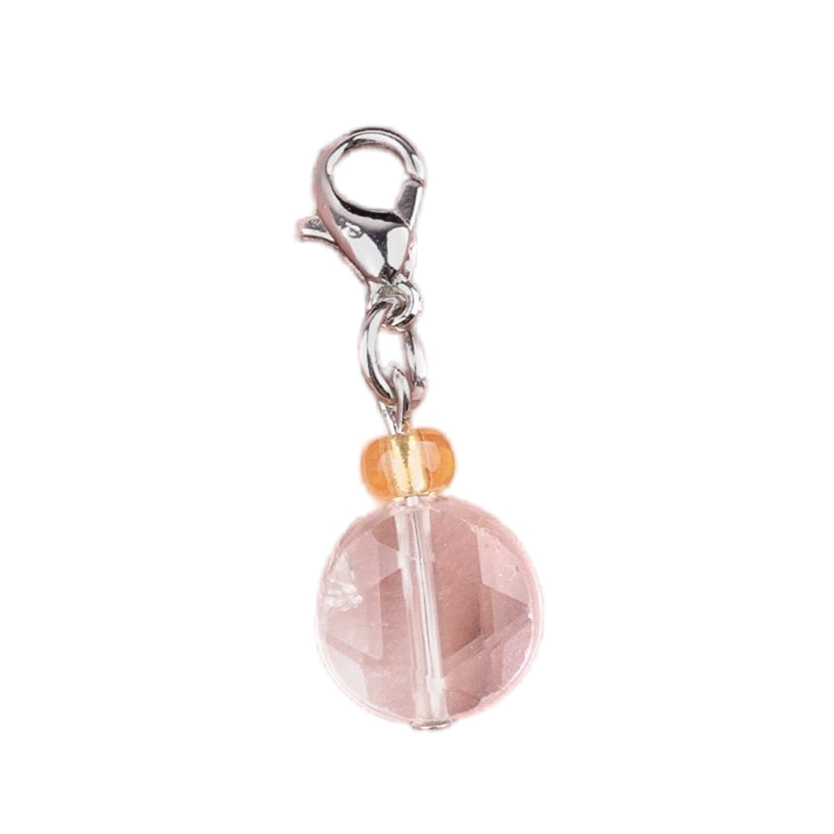 10MM Faceted Disc Beads Lobster Clasp Stone Pendant Charms #SP1895S For Making Jewelry