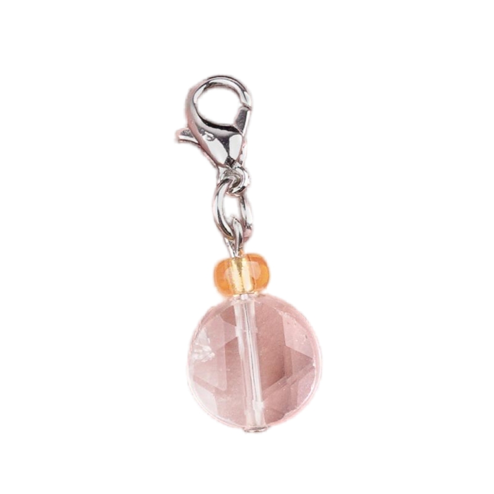 10MM Faceted Disc Beads Lobster Clasp Stone Pendant Charms #SP1895S For Making Jewelry