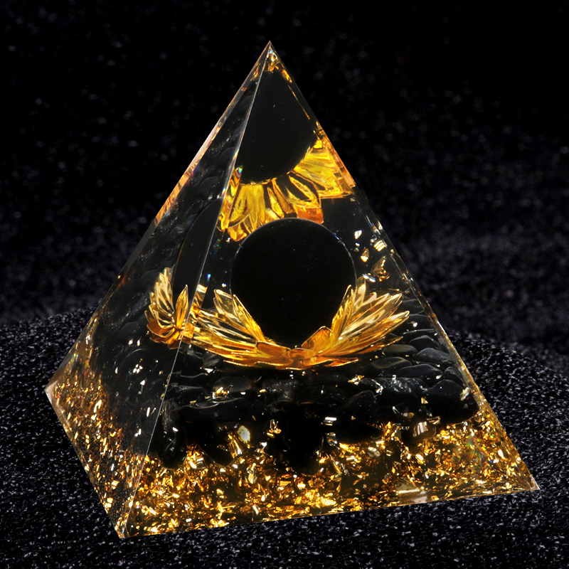 Raw Gemstone Pyramid Ornament for Home Decor with Gift Box Packing 50mm/60mm  #SP1729