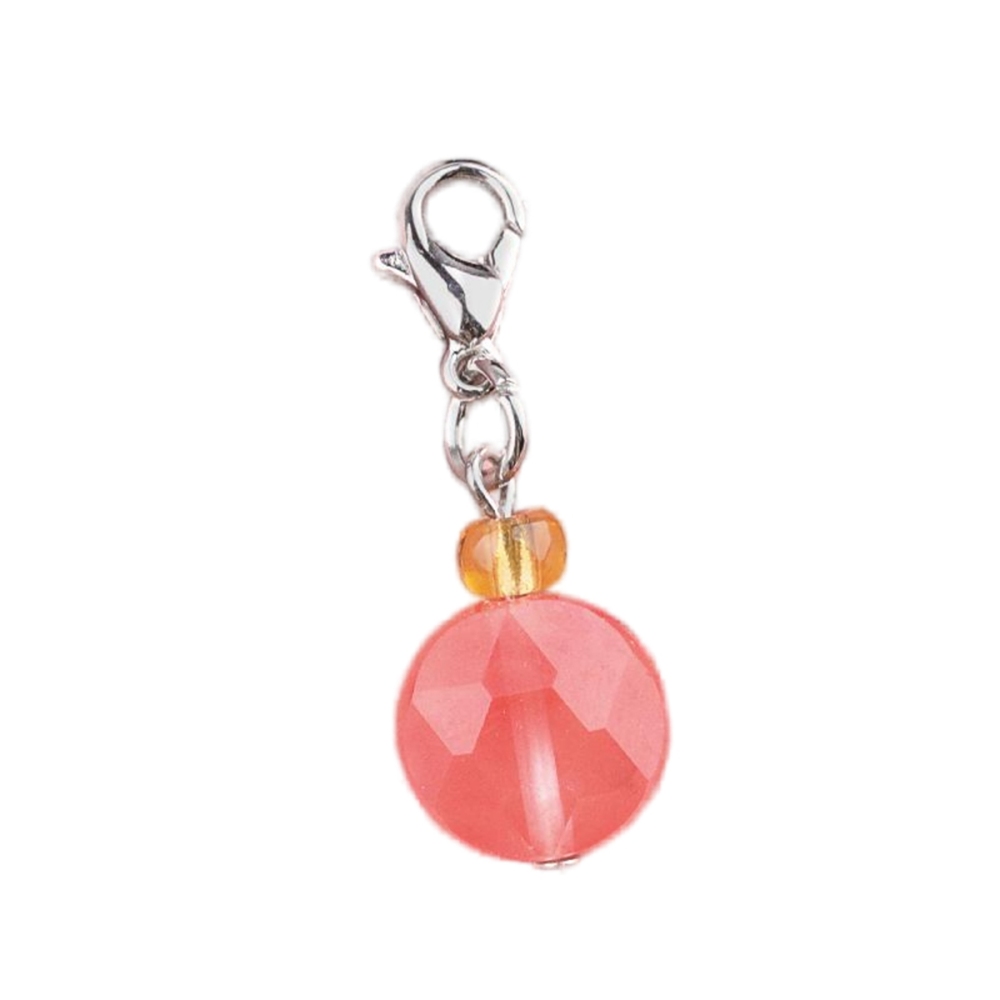 10MM Faceted Disc Beads Lobster Clasp Stone Pendant Charms #SP1895S For Making Jewelry