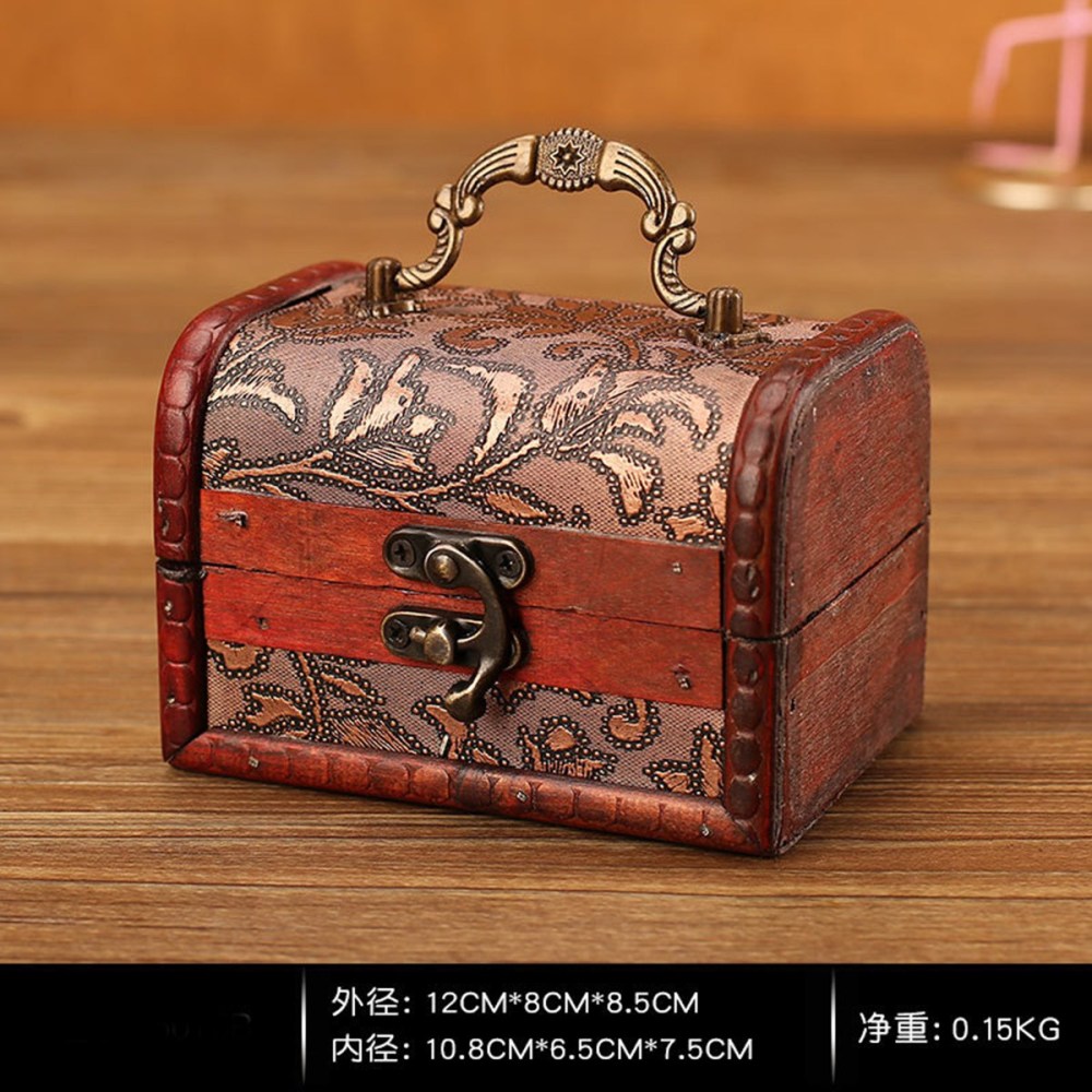 Vintage Wooden Crystal & Gemstone Packaging Box(Approx 12X8X8.5CM)