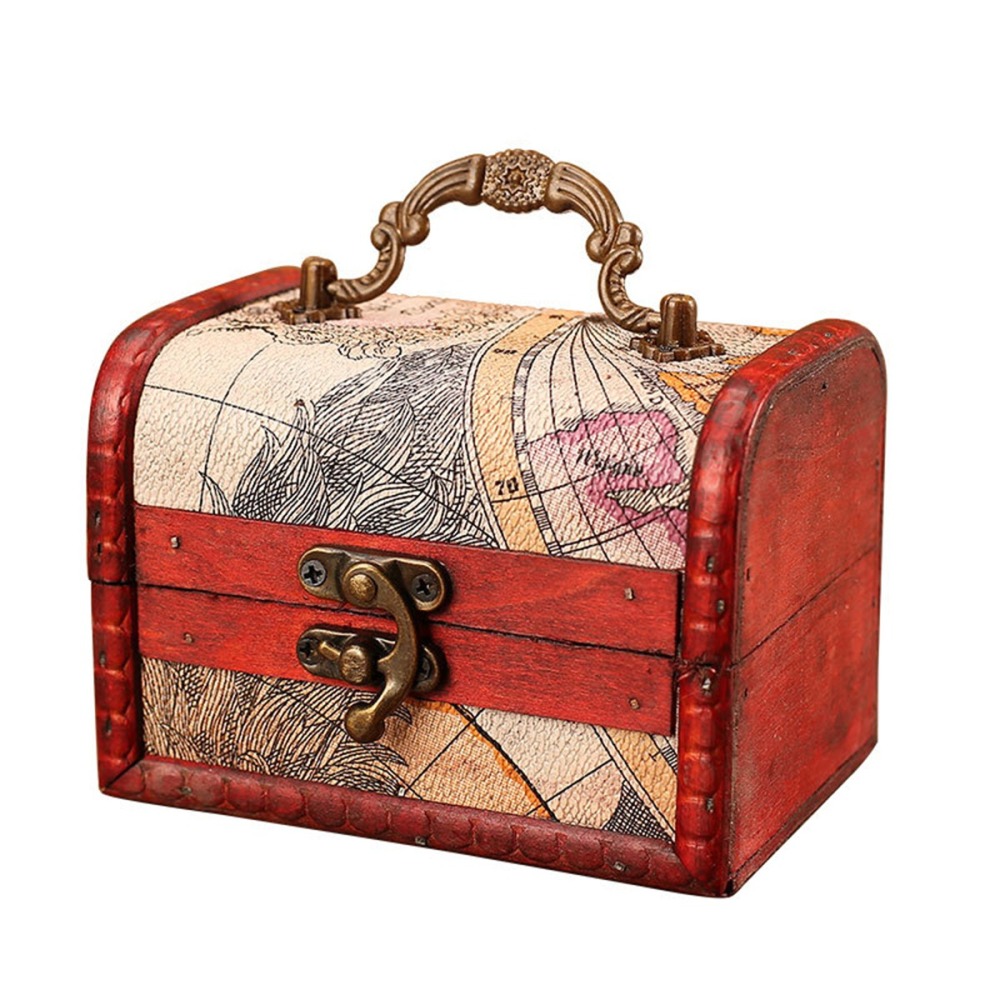 Vintage Wooden Crystal & Gemstone Packaging Box(Approx 12X8X8.5CM)