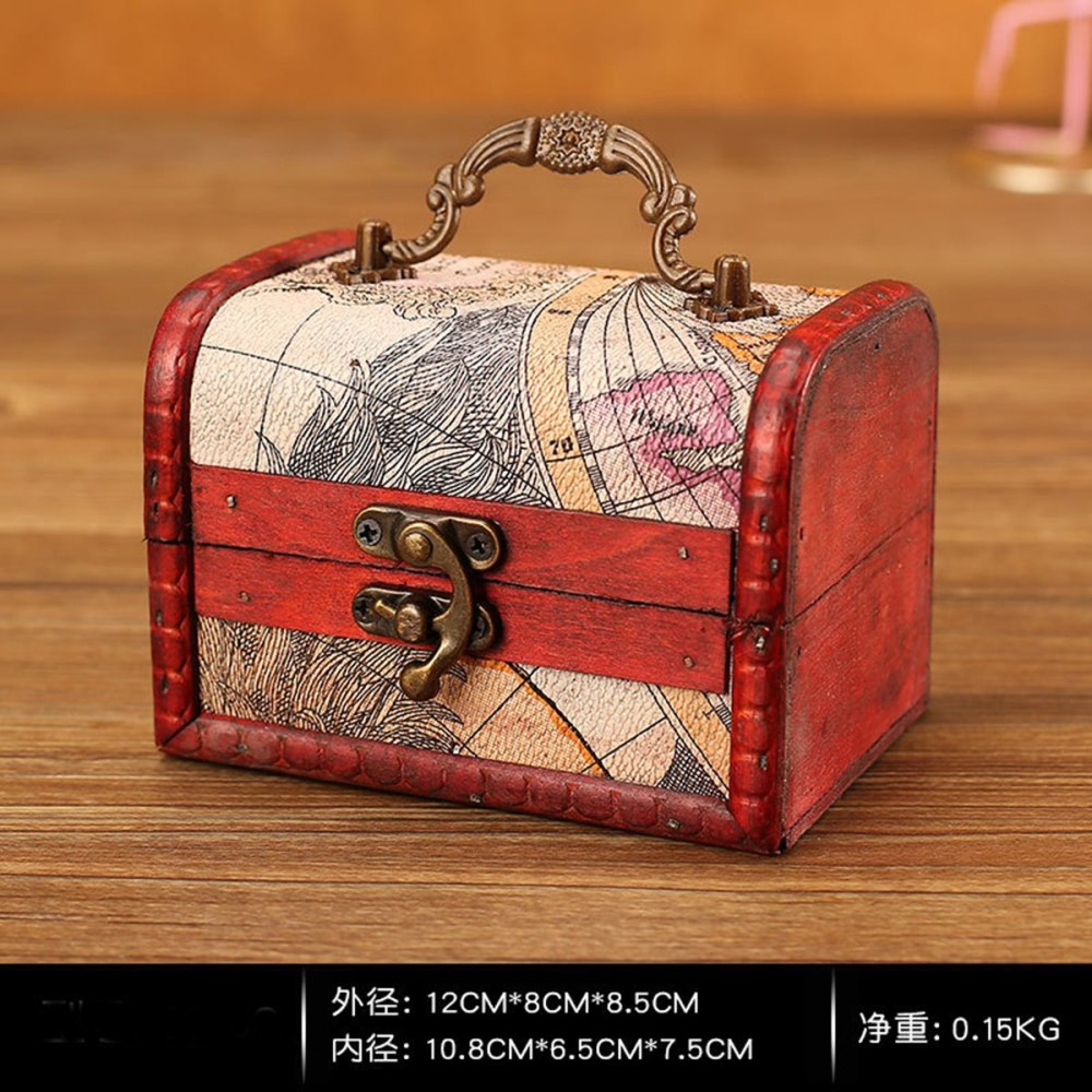 Vintage Wooden Crystal & Gemstone Packaging Box(Approx 12X8X8.5CM)