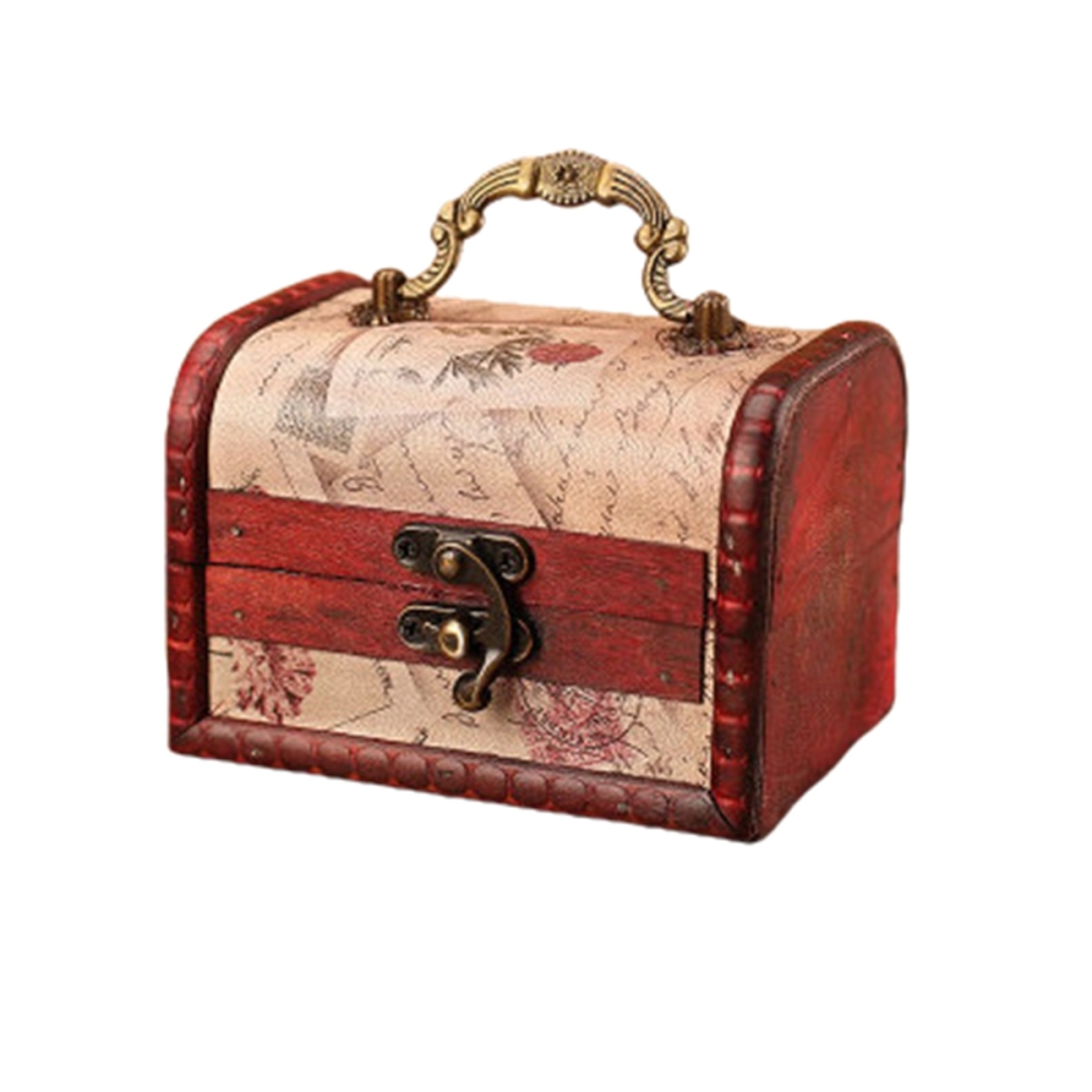 Vintage Wooden Crystal & Gemstone Packaging Box(Approx 12X8X8.5CM)