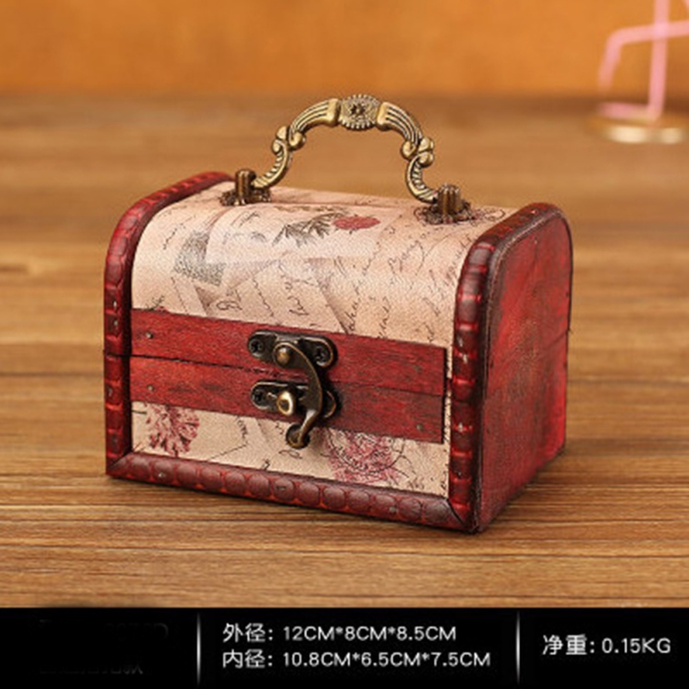 Vintage Wooden Crystal & Gemstone Packaging Box(Approx 12X8X8.5CM)