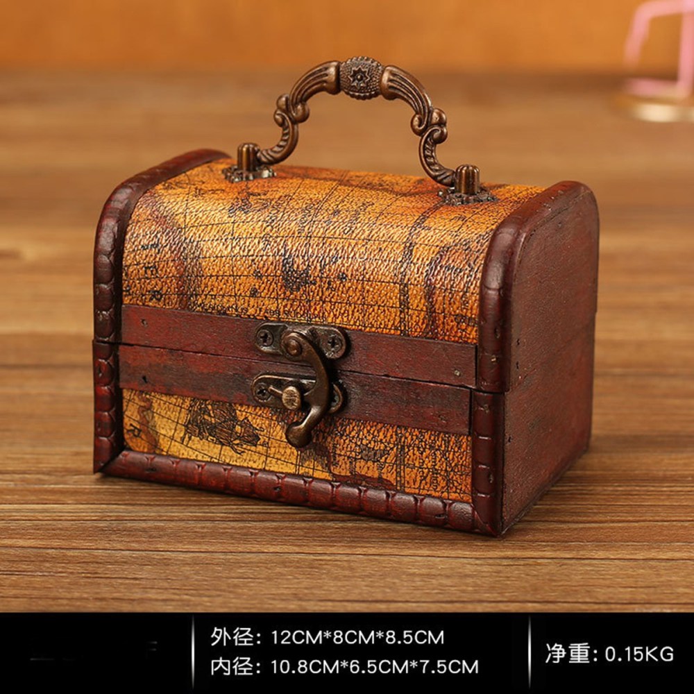 Vintage Wooden Crystal & Gemstone Packaging Box(Approx 12X8X8.5CM)