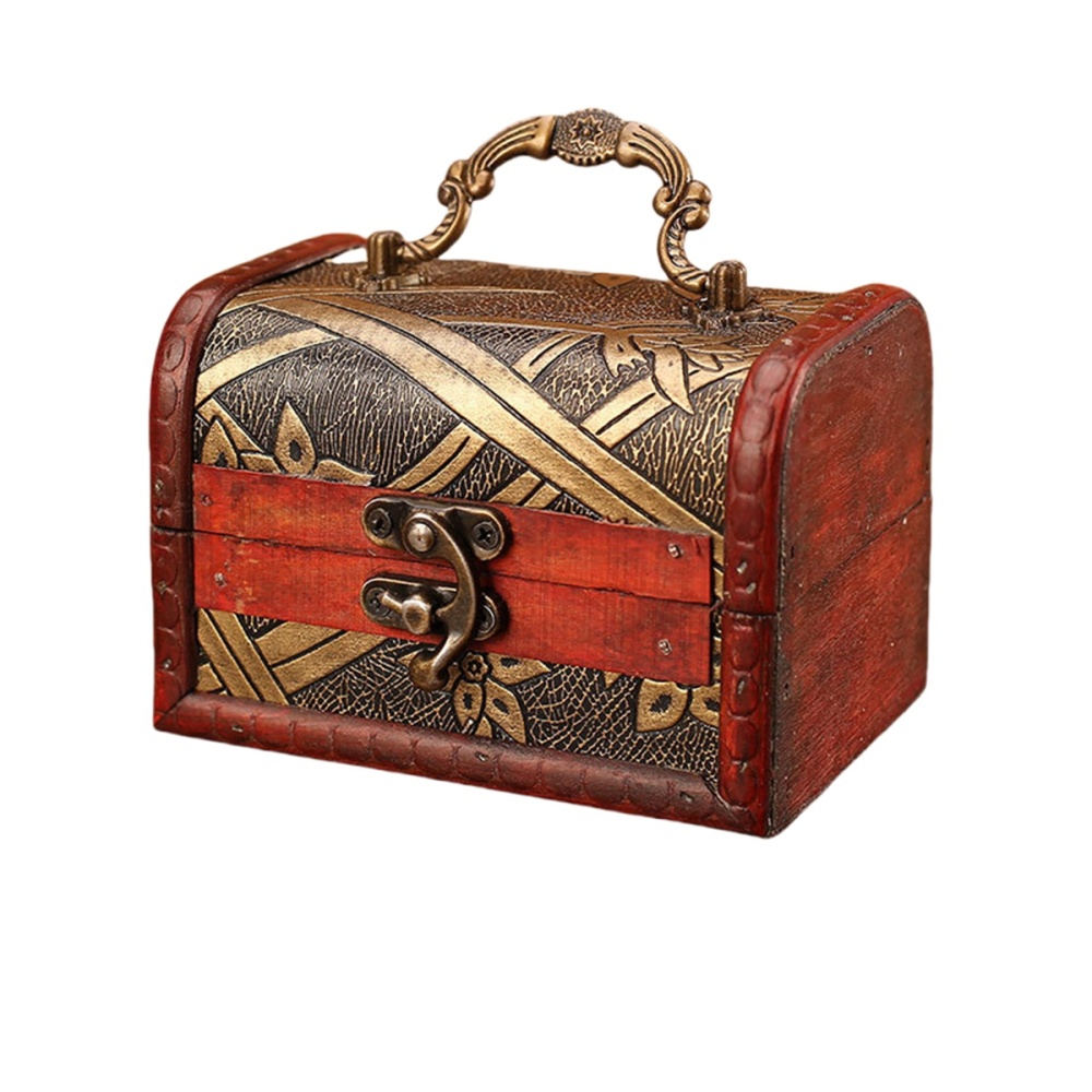 Vintage Wooden Crystal & Gemstone Packaging Box(Approx 12X8X8.5CM)