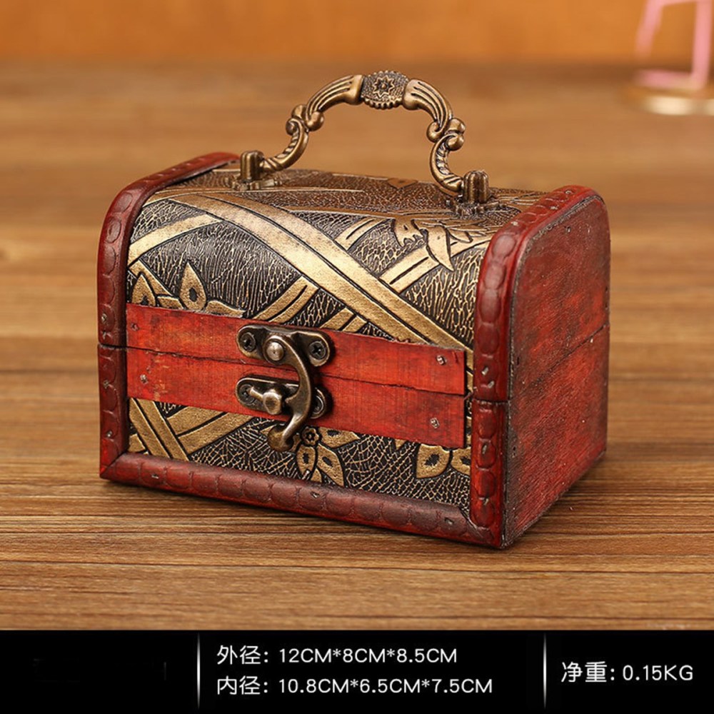 Vintage Wooden Crystal & Gemstone Packaging Box(Approx 12X8X8.5CM)