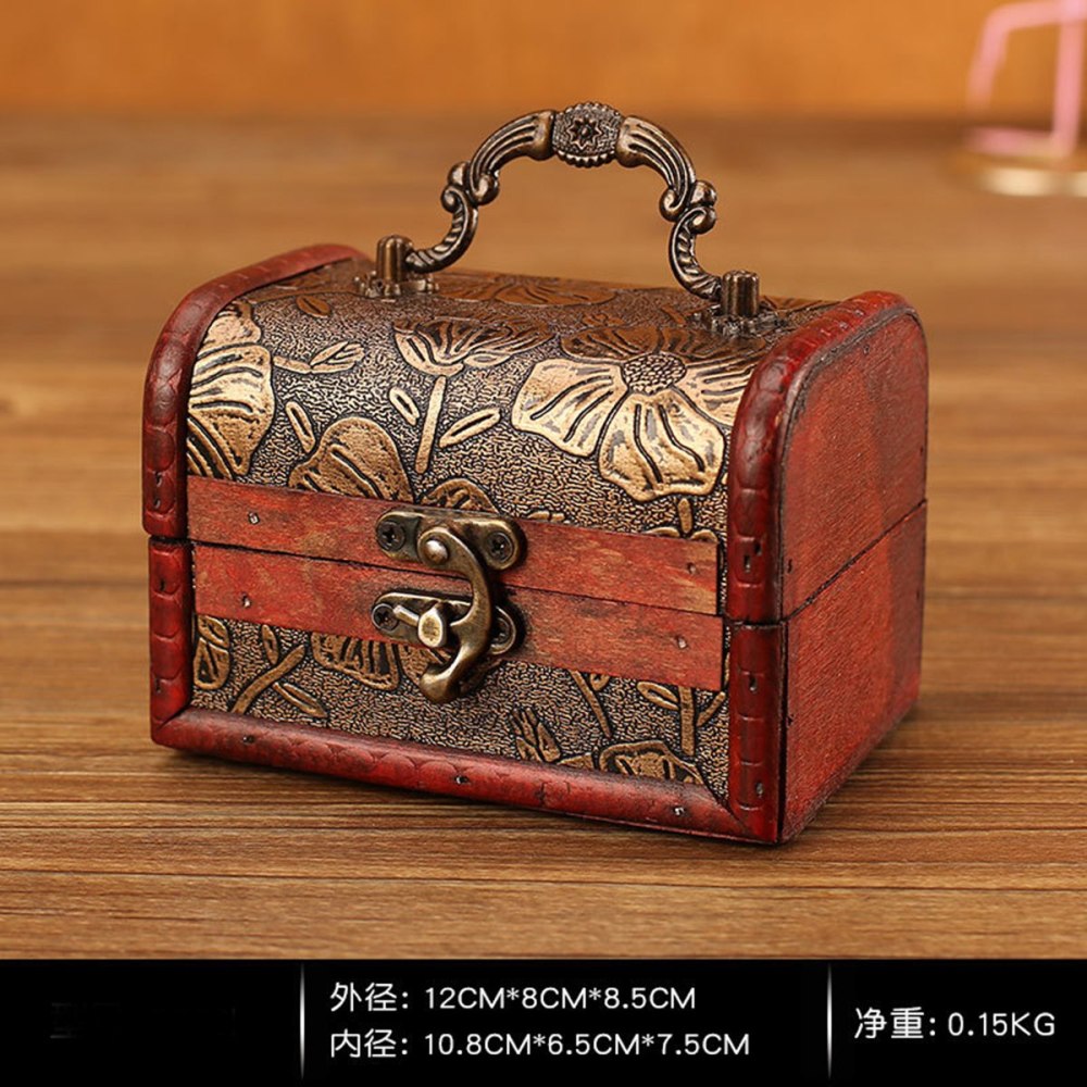 Vintage Wooden Crystal & Gemstone Packaging Box(Approx 12X8X8.5CM)