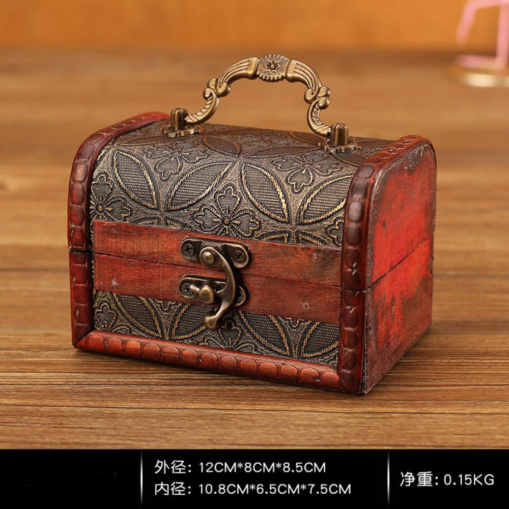Vintage Wooden Crystal & Gemstone Packaging Box(Approx 12X8X8.5CM)