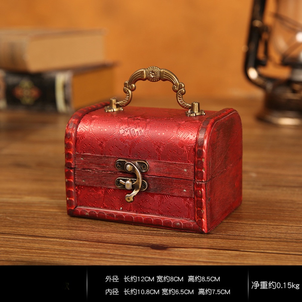 Vintage Wooden Crystal & Gemstone Packaging Box(Approx 12X8X8.5CM)