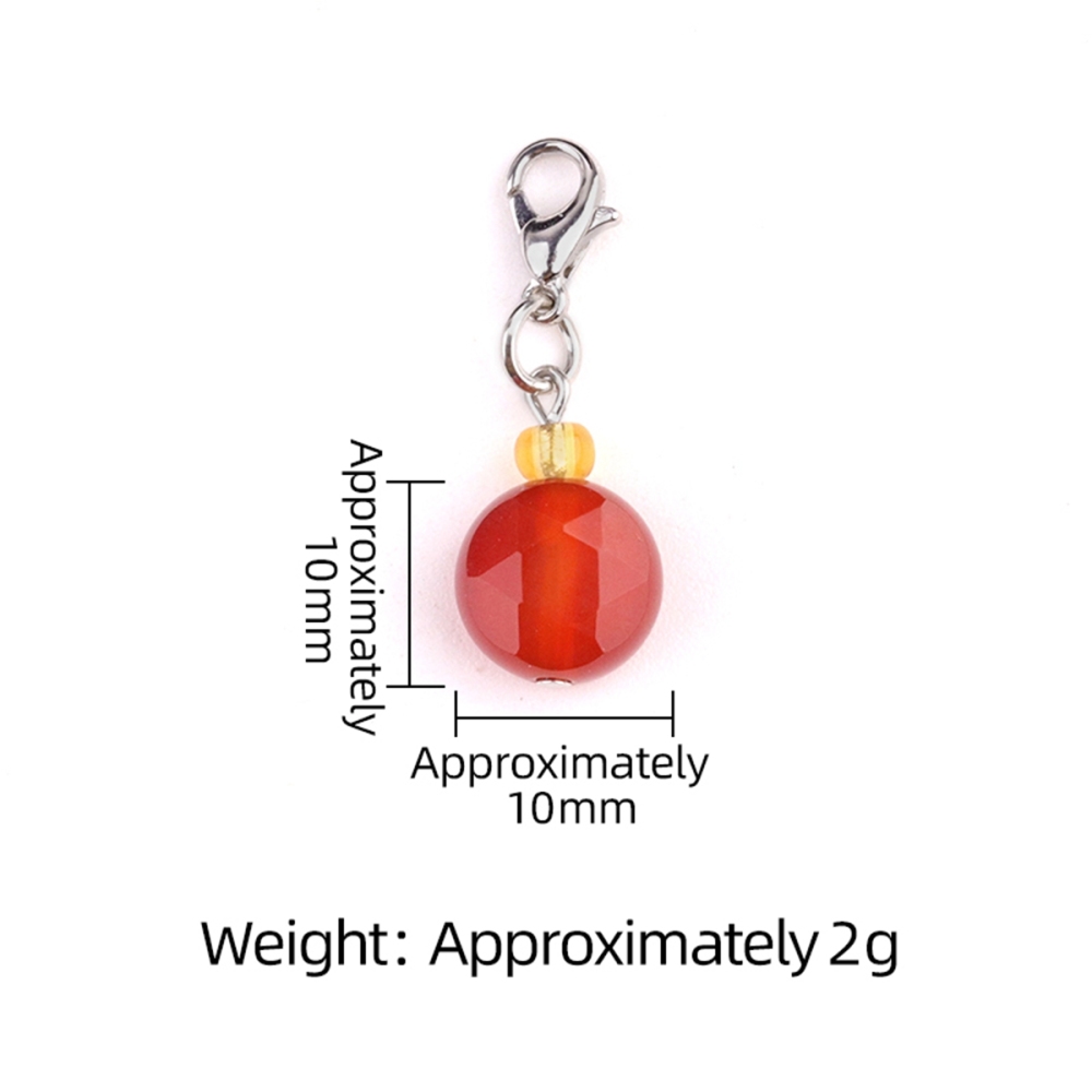 10MM Faceted Disc Beads Lobster Clasp Stone Pendant Charms #SP1895S For Making Jewelry