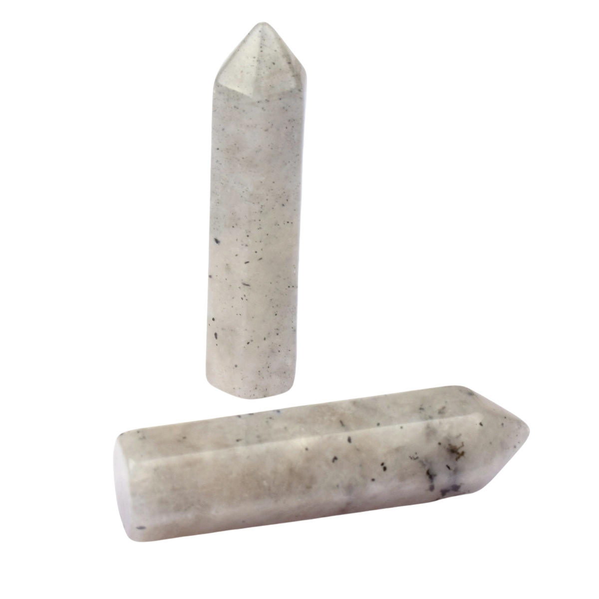 8X32MM Single Pointed Hexagonal Prism Beads No Hole for Making Jewelry Home office Decoration