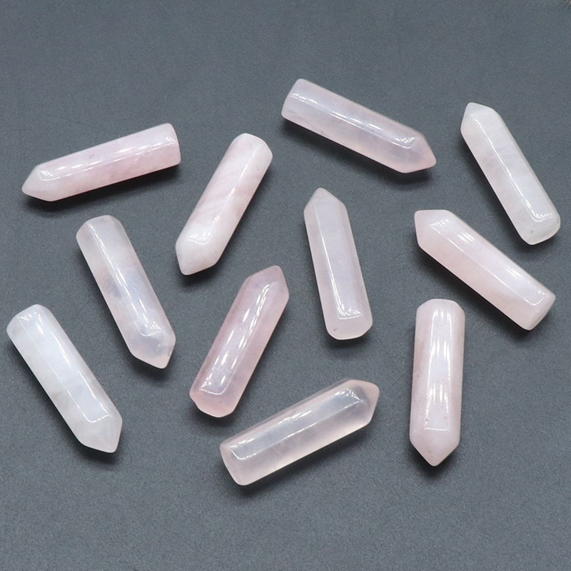 8X32MM Single Pointed Hexagonal Prism Beads No Hole for Making Jewelry Home office Decoration