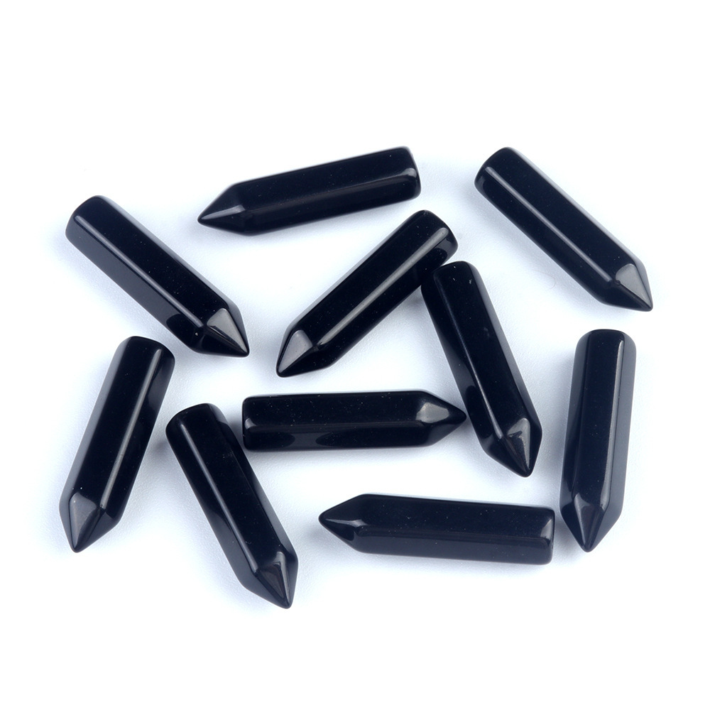 8X32MM Single Pointed Hexagonal Prism Beads No Hole for Making Jewelry Home office Decoration