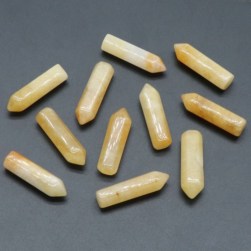 8X32MM Single Pointed Hexagonal Prism Beads No Hole for Making Jewelry Home office Decoration