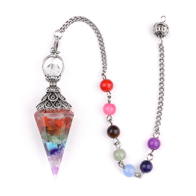 Healing Crystals Set Chakra Quartz Kits in Wooden Box  Stone Bracelet  Hexagonal Column Pyramid Spirit Pendulum