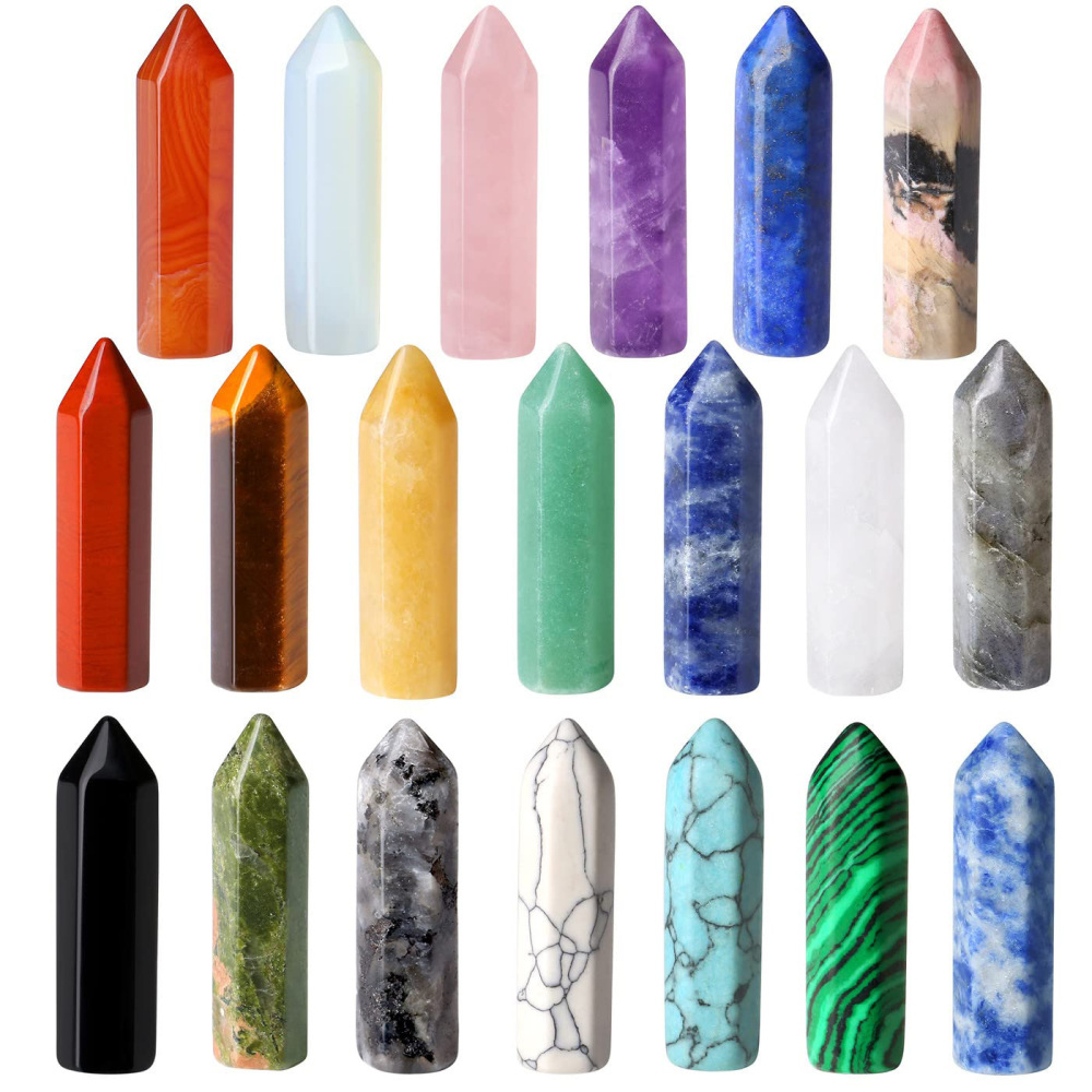 8X32MM Single Pointed Hexagonal Prism Beads No Hole