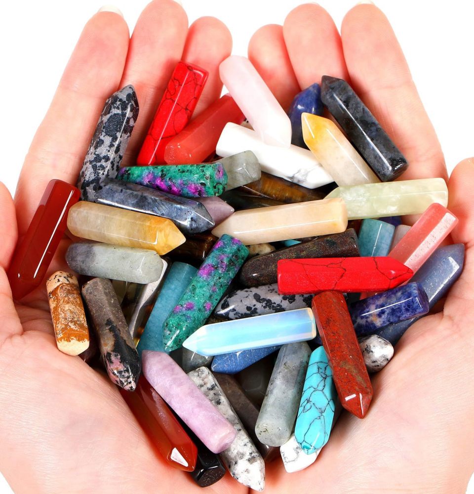 8X32MM Single Pointed Hexagonal Prism Beads No Hole