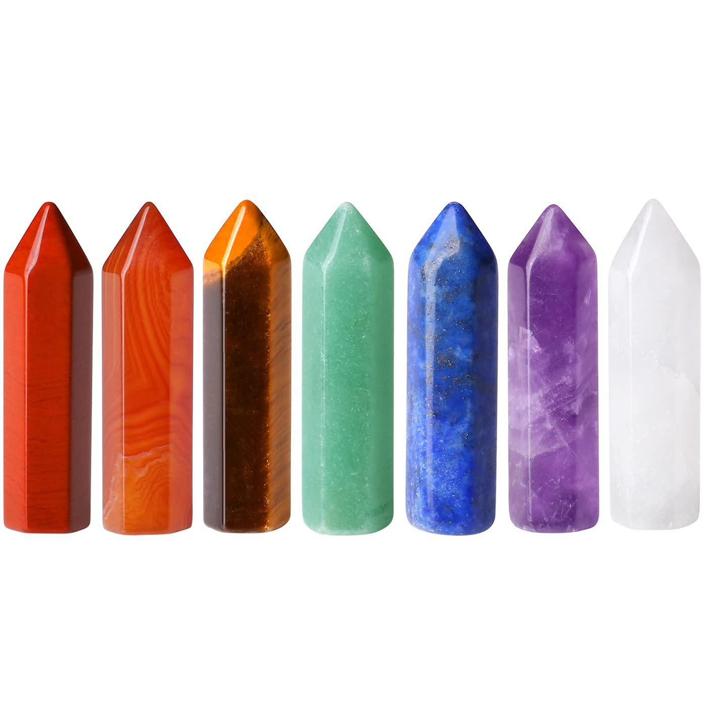 8X32MM Single Pointed Hexagonal Prism Beads No Hole