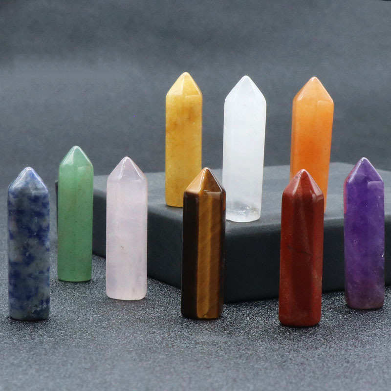 8X32MM Single Pointed Hexagonal Prism Beads No Hole