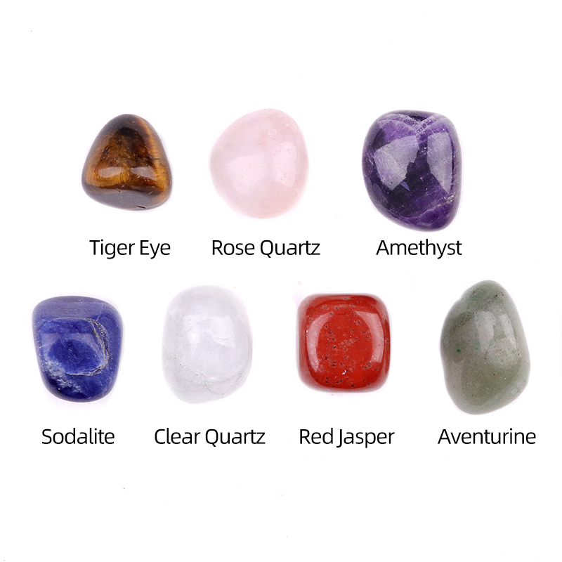 Healing Crystals Set Chakra Quartz Kits in Wooden Box  Stone Bracelet  Hexagonal Column Pyramid Spirit Pendulum #SP1894