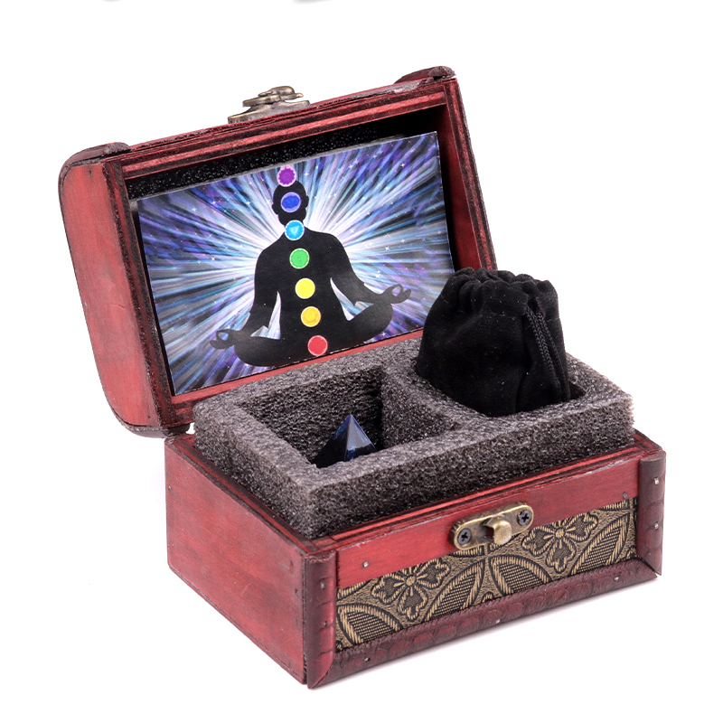 Healing Crystals Set Chakra Quartz Kits in Wooden Box  Stone Bracelet  Hexagonal Column Pyramid Spirit Pendulum