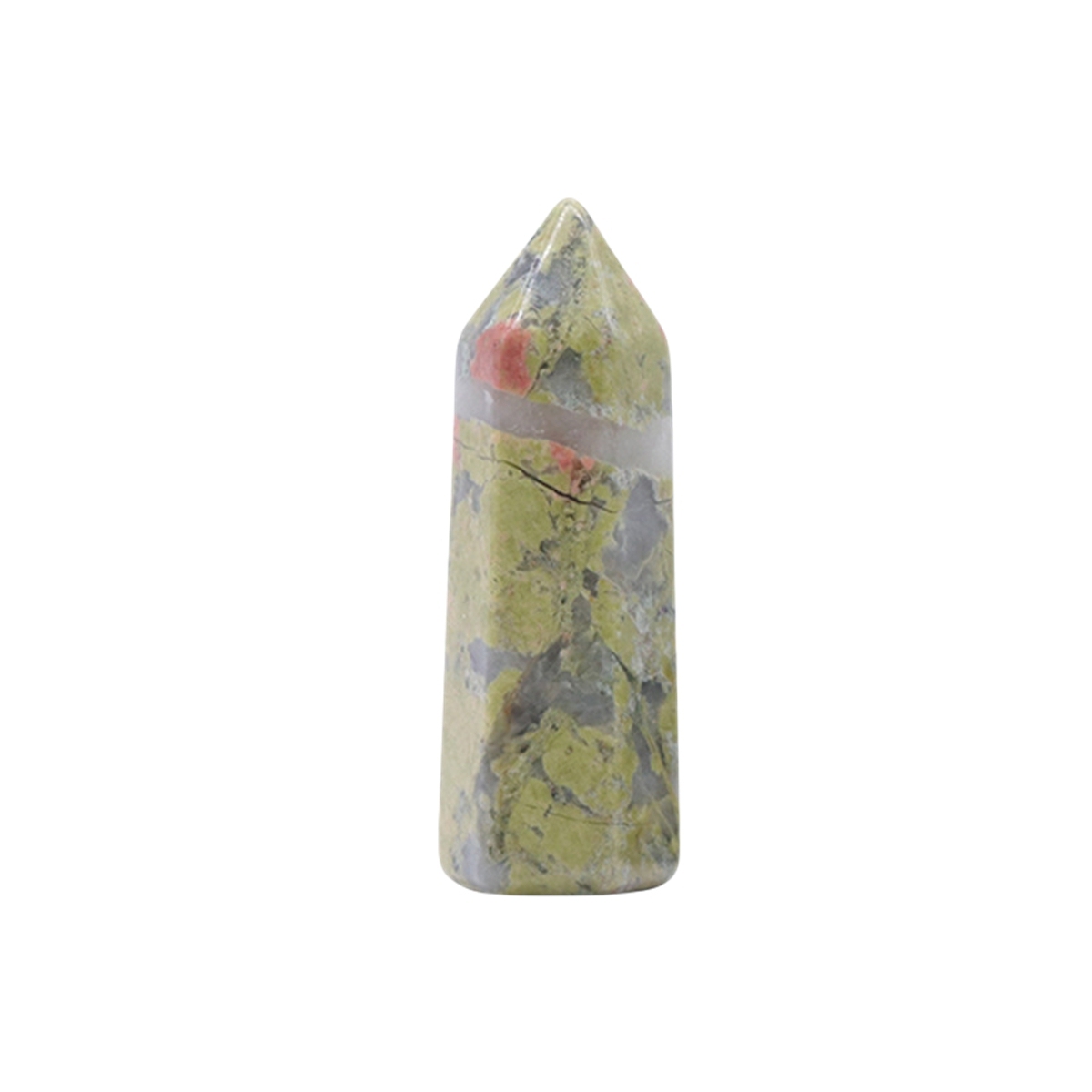 Natural Gemstone 12X38MM Single Pointed Hexagonal Prism Beads No Hole for Making Jewelry Home office Decoration