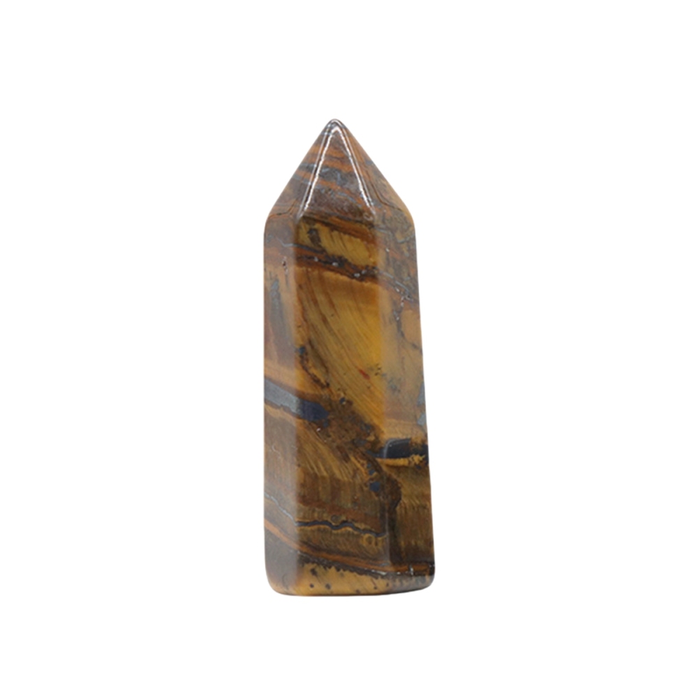 Natural Gemstone 12X38MM Single Pointed Hexagonal Prism Beads No Hole for Making Jewelry Home office Decoration