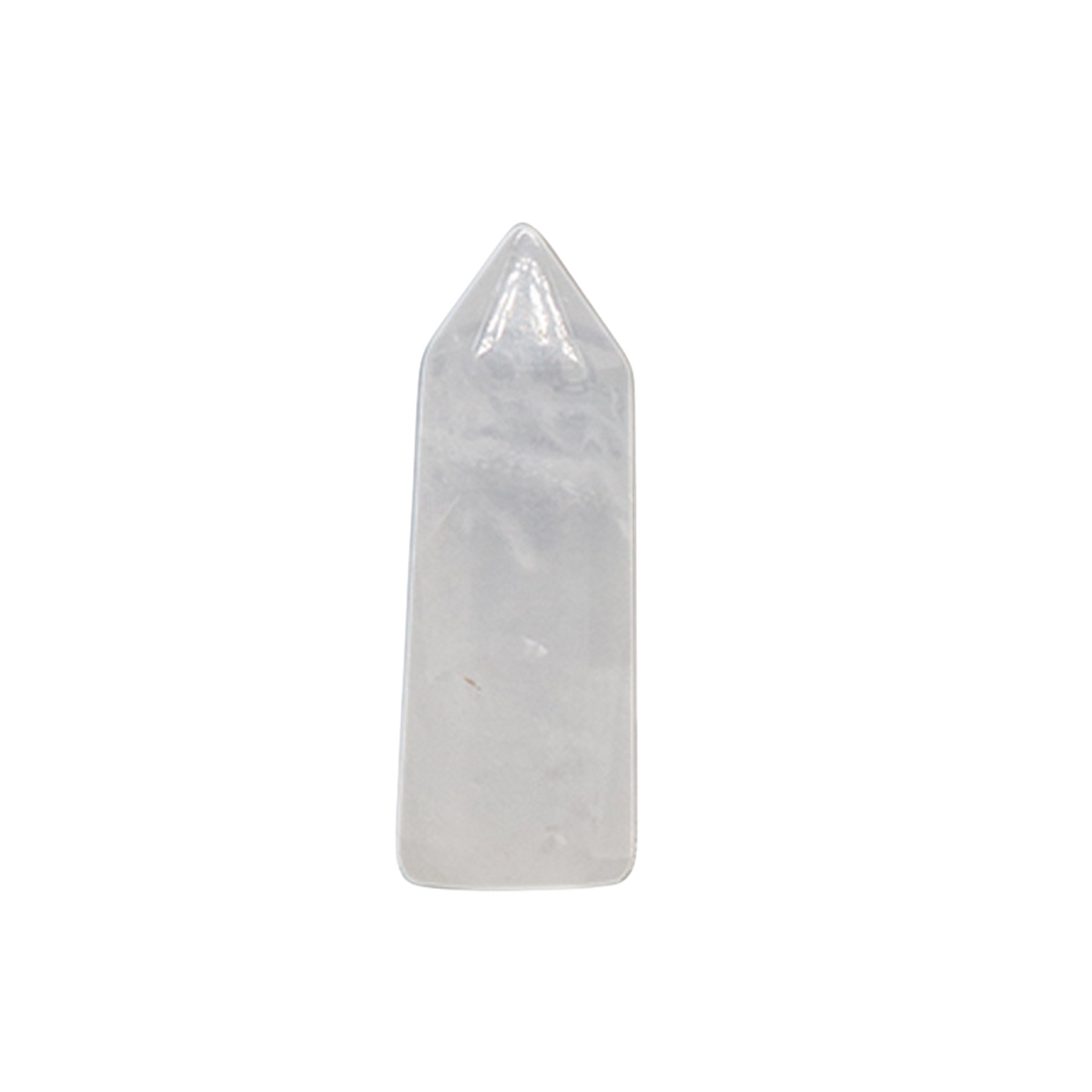 Natural Gemstone 12X38MM Single Pointed Hexagonal Prism Beads No Hole for Making Jewelry Home office Decoration