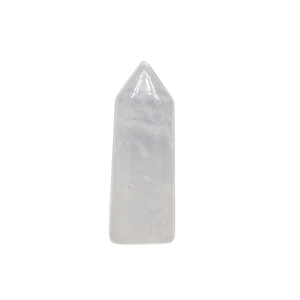 Natural Gemstone 12X38MM Single Pointed Hexagonal Prism Beads No Hole for Making Jewelry Home office Decoration