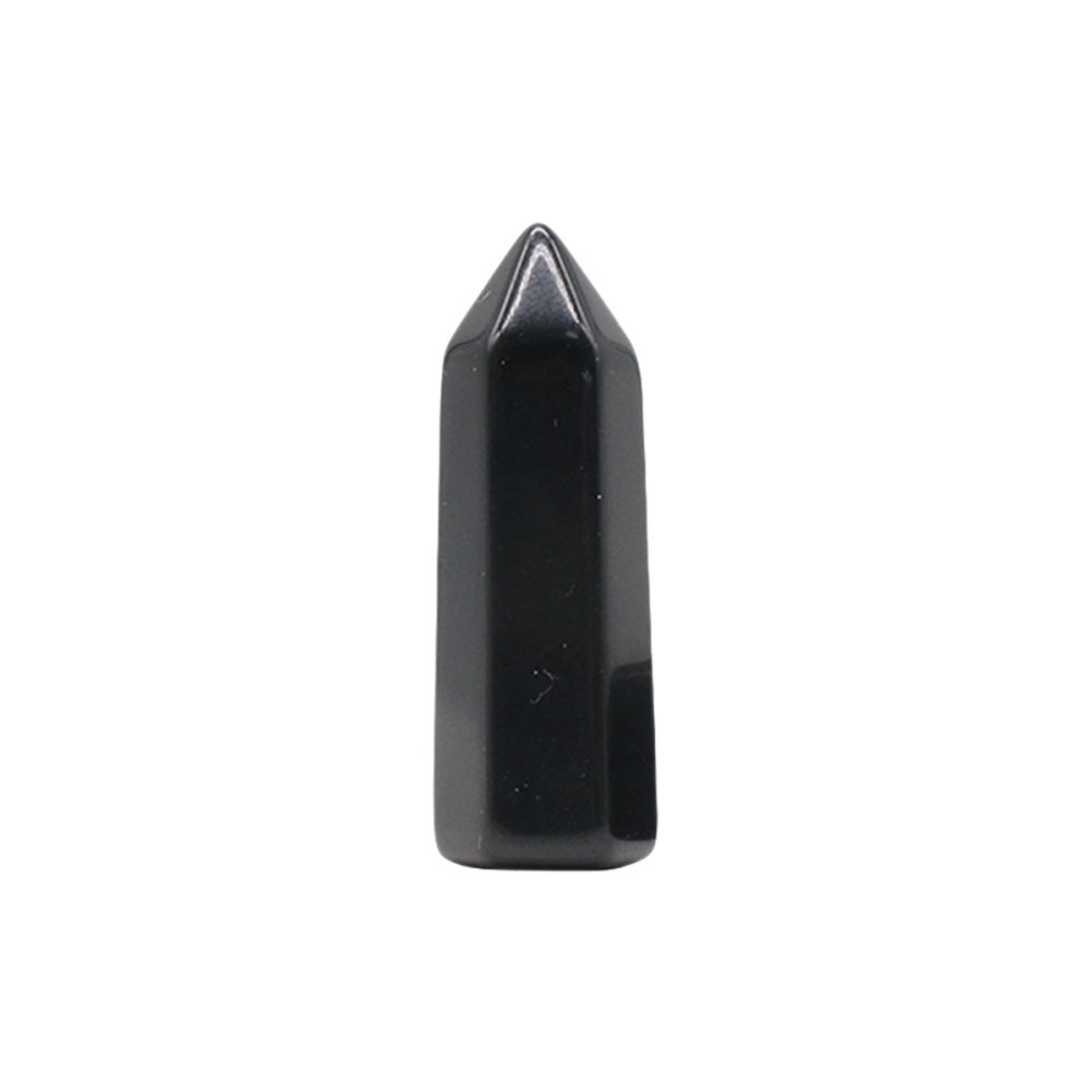 Natural Gemstone 12X38MM Single Pointed Hexagonal Prism Beads No Hole for Making Jewelry Home office Decoration