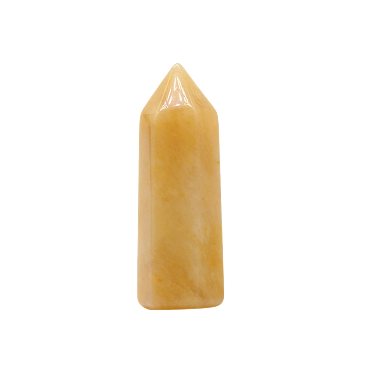 Natural Gemstone 12X38MM Single Pointed Hexagonal Prism Beads No Hole for Making Jewelry Home office Decoration