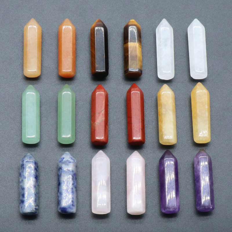 8X32MM Single Pointed Hexagonal Prism Beads No Hole