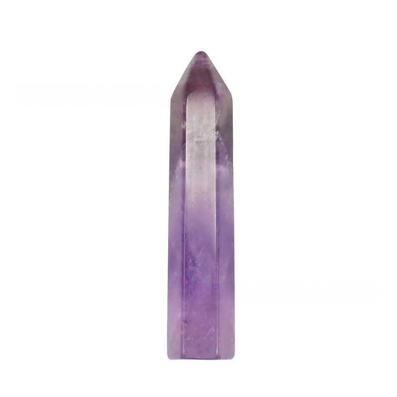 10X50MM Single Pointed Hexagonal Prism Gemstone Beads No Hole for Making Jewelry Home office Decoration