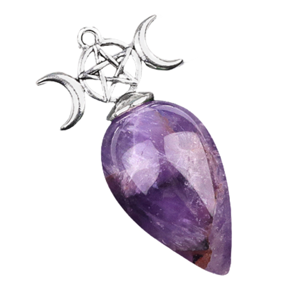 Waterdrop Antique Silver Stone Pendulum & Pendant for Making Jewelry