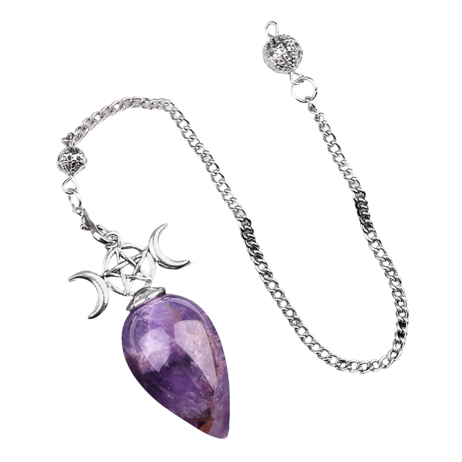 Waterdrop Gemstone Pendant Pendulum  for for Dowsing, Spiritual Pointed Crystals for Witchcraft Supplies, Divination Tools #SP1902