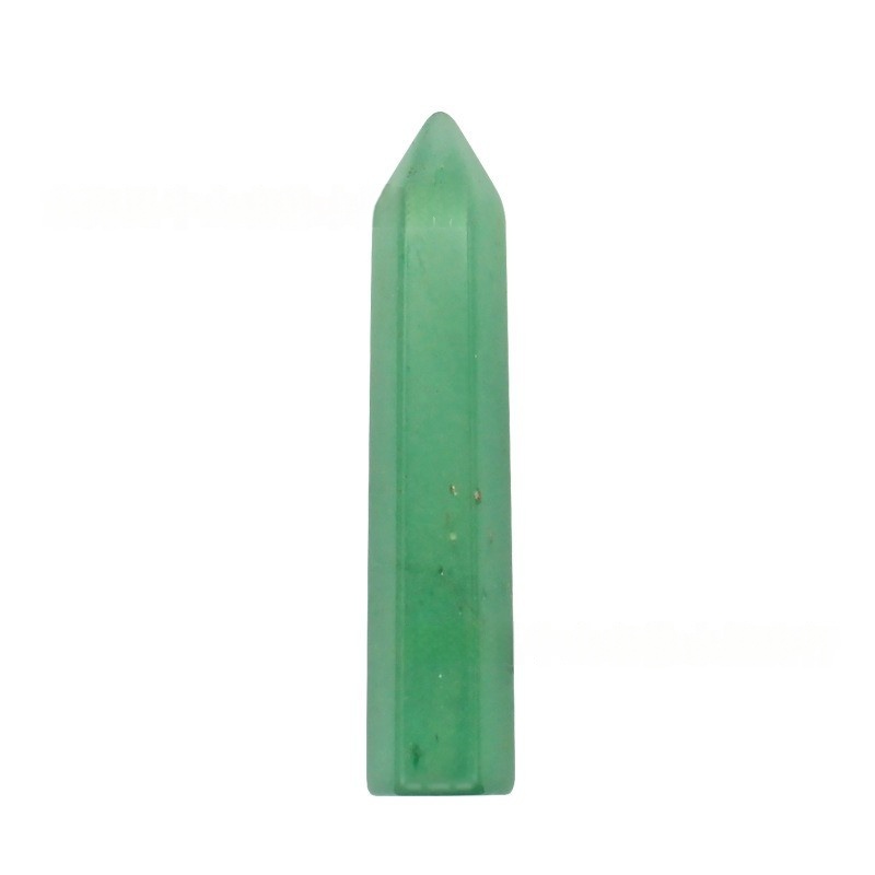10X50MM Single Pointed Hexagonal Prism Gemstone Beads No Hole for Making Jewelry Home office Decoration