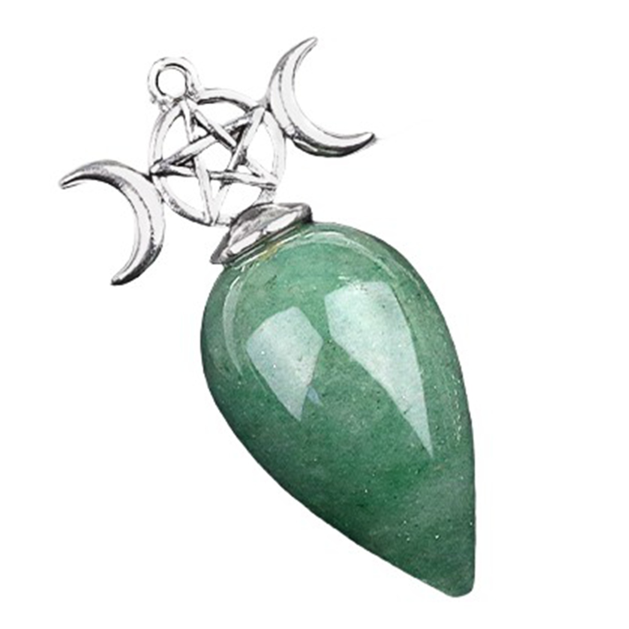 Waterdrop Antique Silver Stone Pendulum & Pendant for Making Jewelry