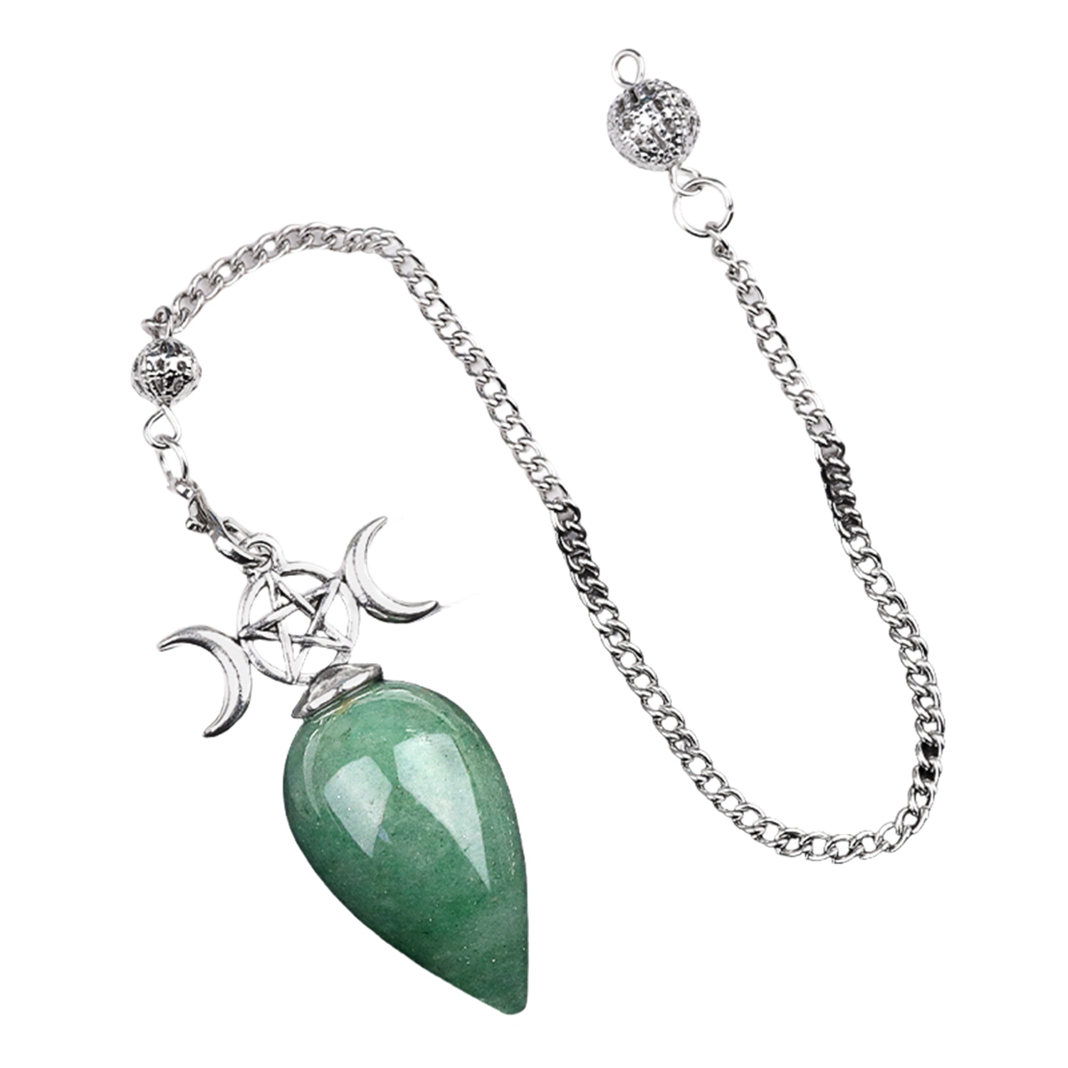 Waterdrop Gemstone Pendant Pendulum  for for Dowsing, Spiritual Pointed Crystals for Witchcraft Supplies, Divination Tools #SP1902