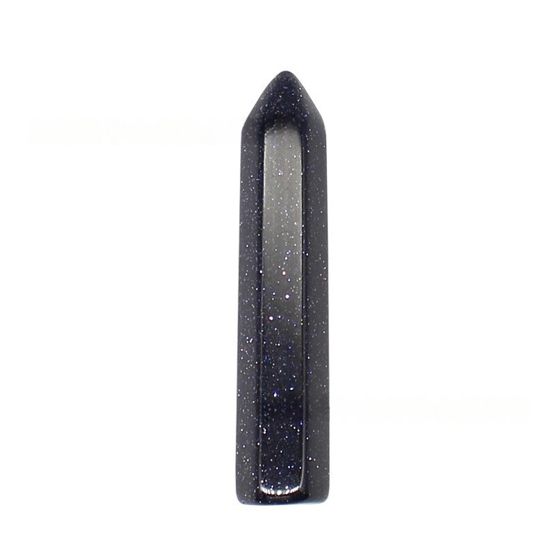 10X50MM Single Pointed Hexagonal Prism Gemstone Beads No Hole for Making Jewelry Home office Decoration