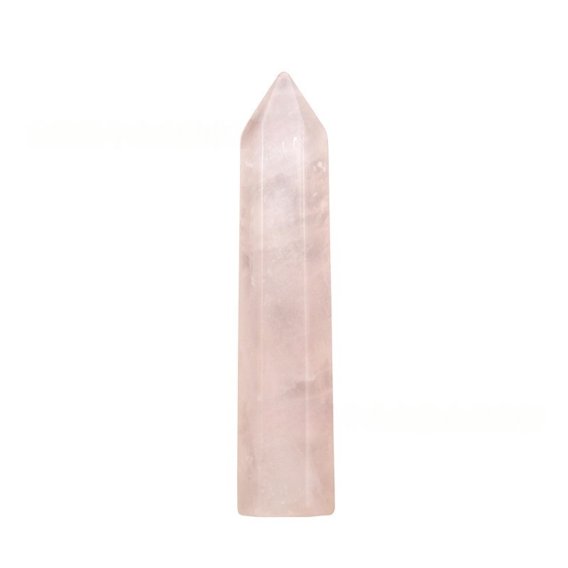 10X50MM Single Pointed Hexagonal Prism Gemstone Beads No Hole for Making Jewelry Home office Decoration