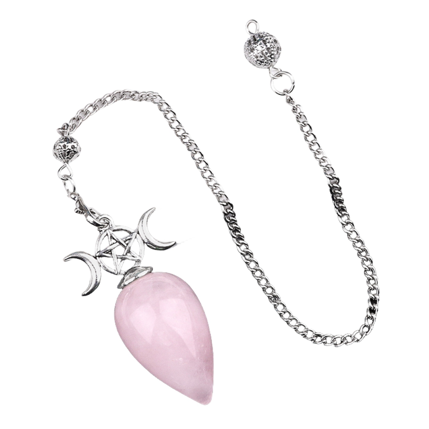 Waterdrop Gemstone Pendant Pendulum  for for Dowsing, Spiritual Pointed Crystals for Witchcraft Supplies, Divination Tools #SP1902