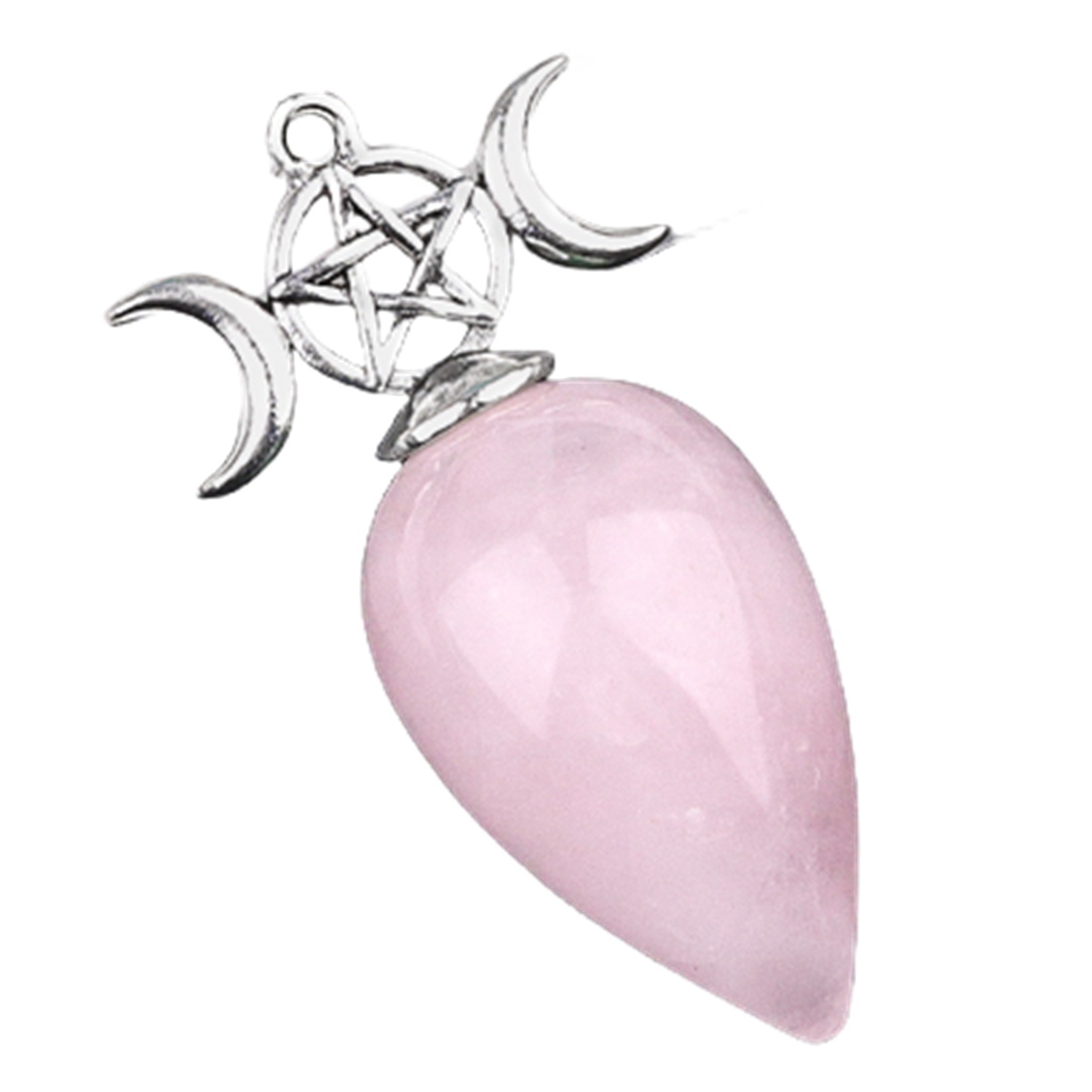 Waterdrop Antique Silver Stone Pendulum & Pendant for Making Jewelry