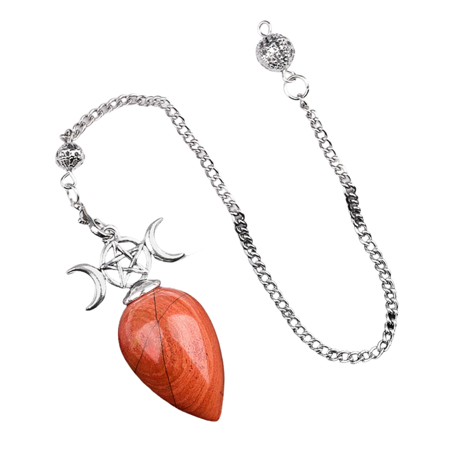Waterdrop Gemstone Pendant Pendulum  for for Dowsing, Spiritual Pointed Crystals for Witchcraft Supplies, Divination Tools #SP1902