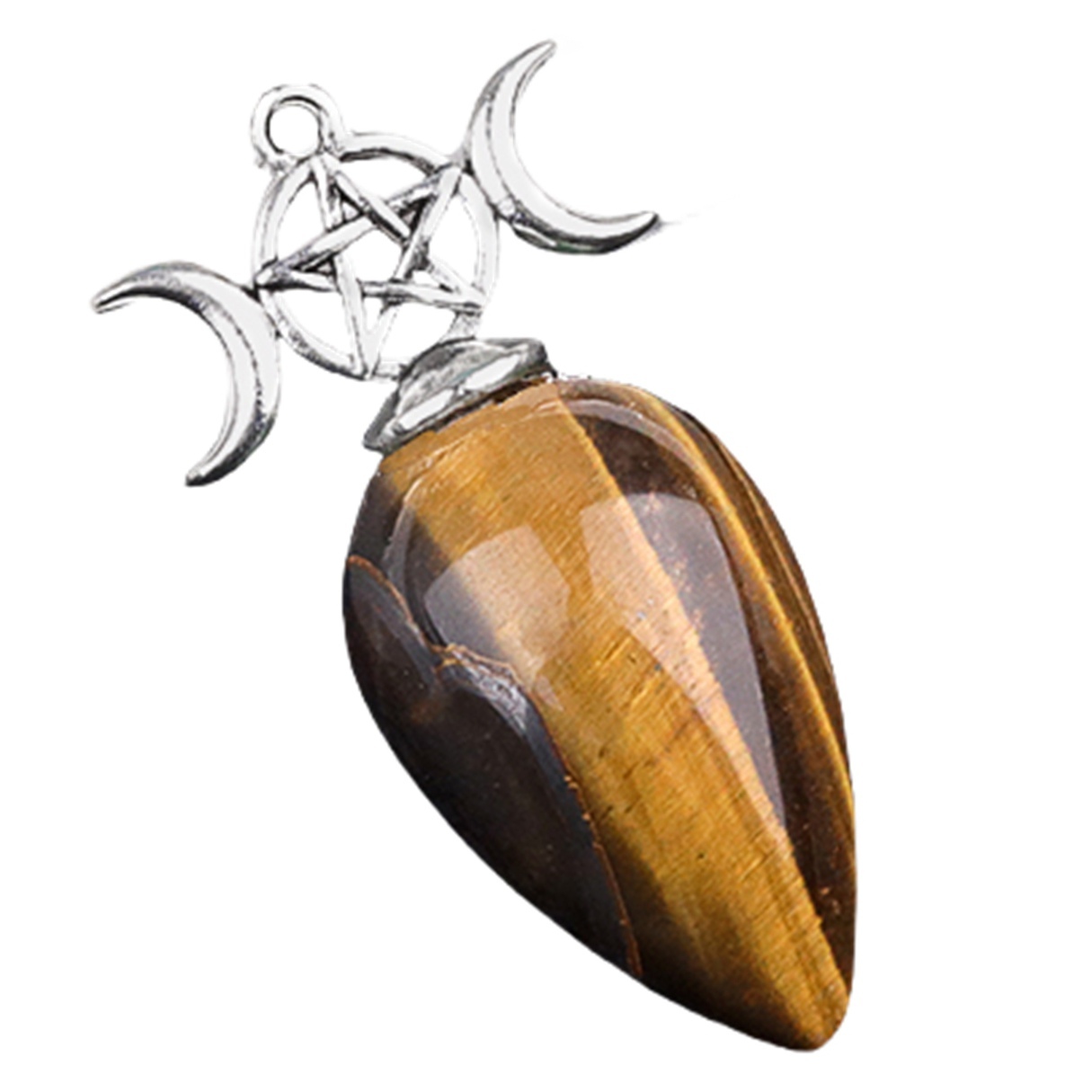 Waterdrop Antique Silver Stone Pendulum & Pendant for Making Jewelry