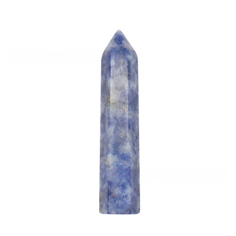 10X50MM Single Pointed Hexagonal Prism Gemstone Beads No Hole for Making Jewelry Home office Decoration