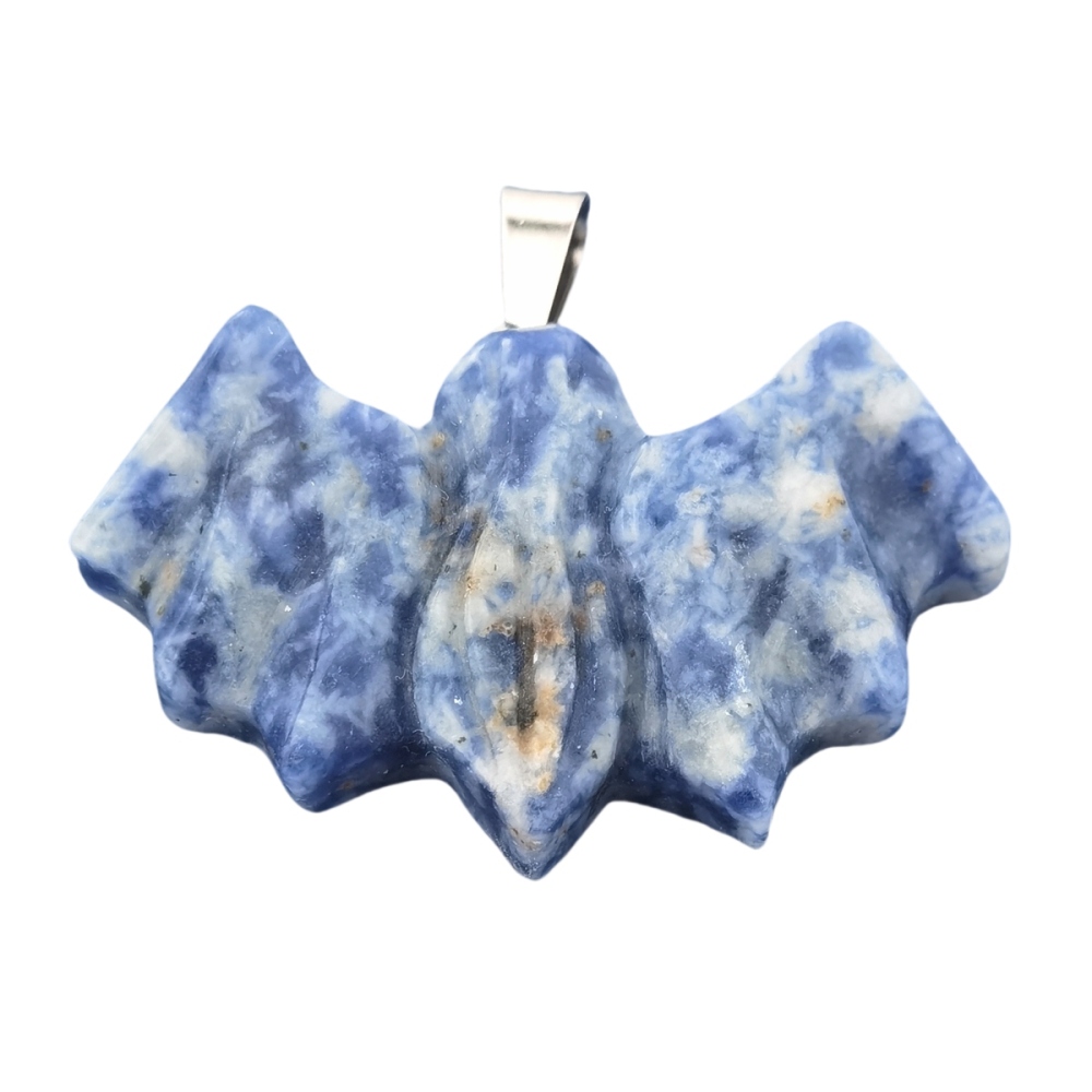 1.5Inch Handmade Craved Bat Gemstone Pendant for Making Jewelry