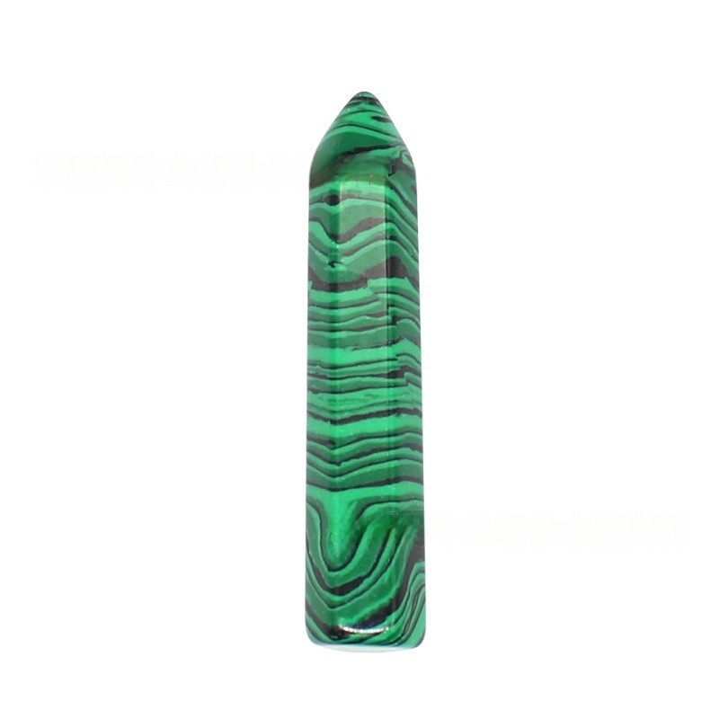 10X50MM Single Pointed Hexagonal Prism Gemstone Beads No Hole for Making Jewelry Home office Decoration